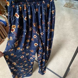XHILARATION FLORAL WIDE LEG PANTS